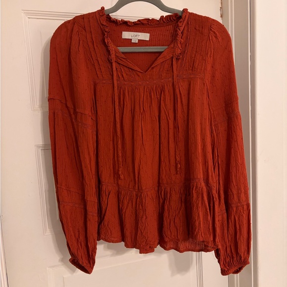 LOFT Women's Salmon Blouse - Picture 3 of 3